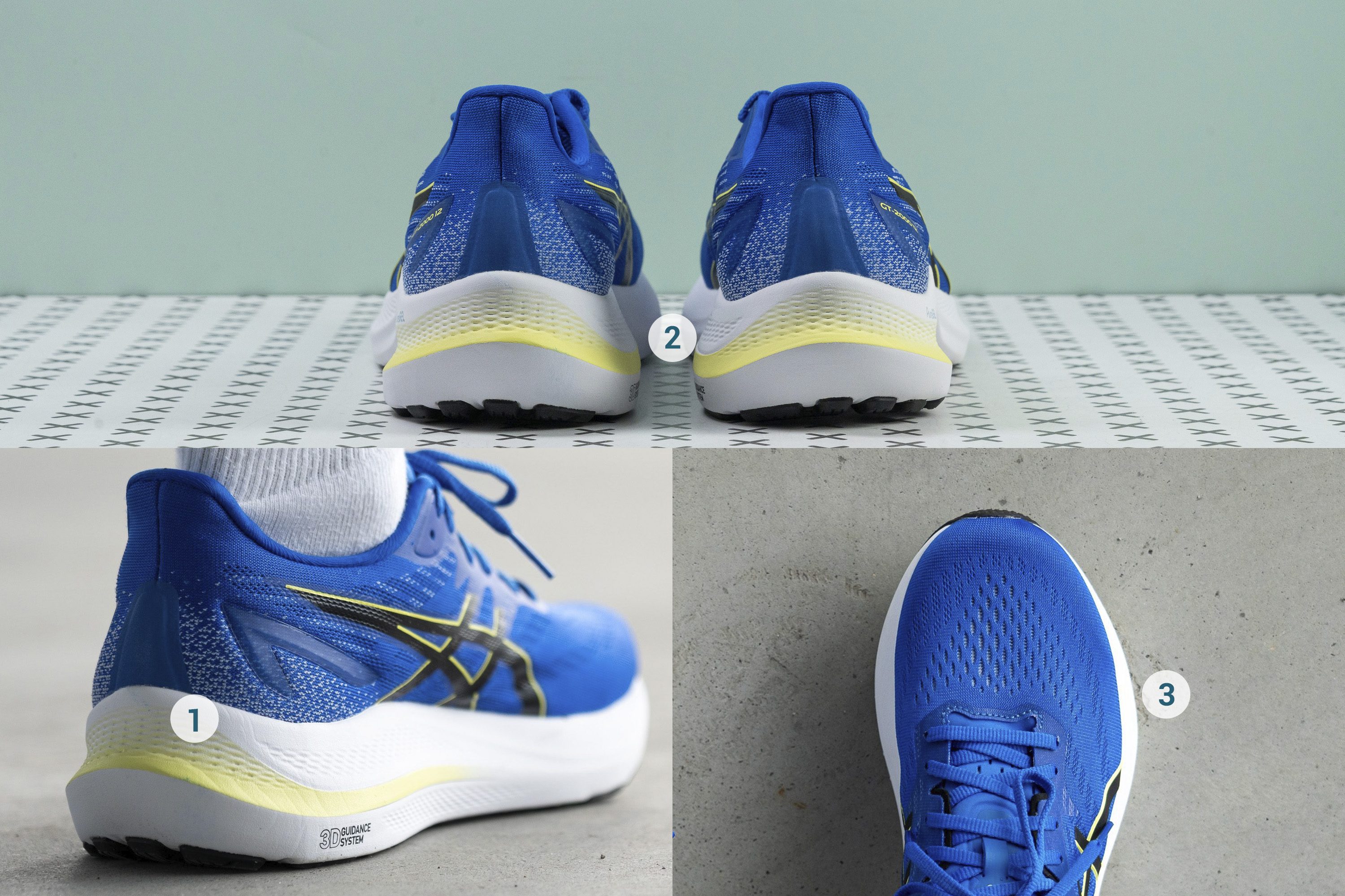 3d guidance system en unas zapatillas de asics para sobrepronación