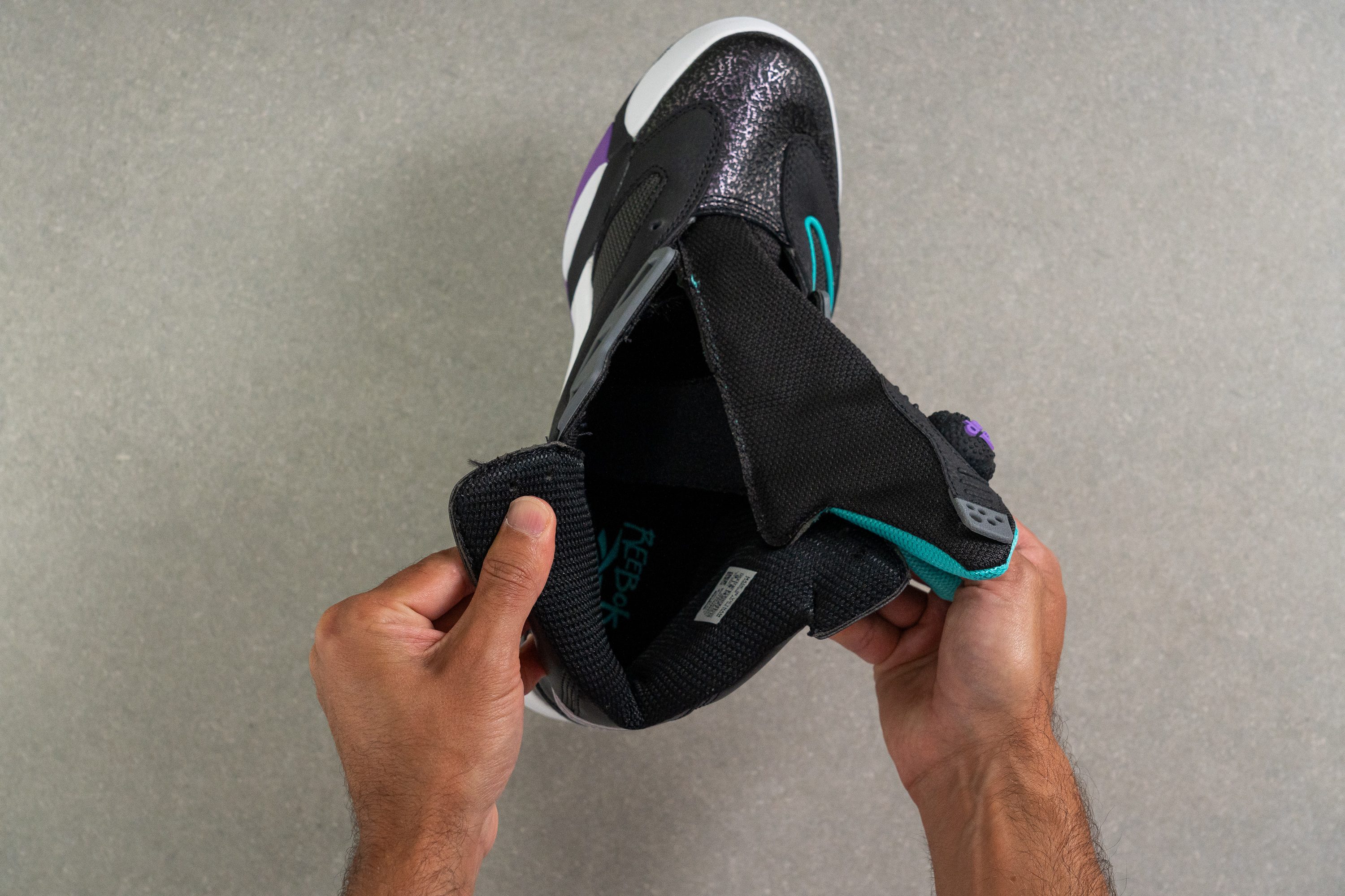 Reebok Shaq Attaq Tongue: gusset type