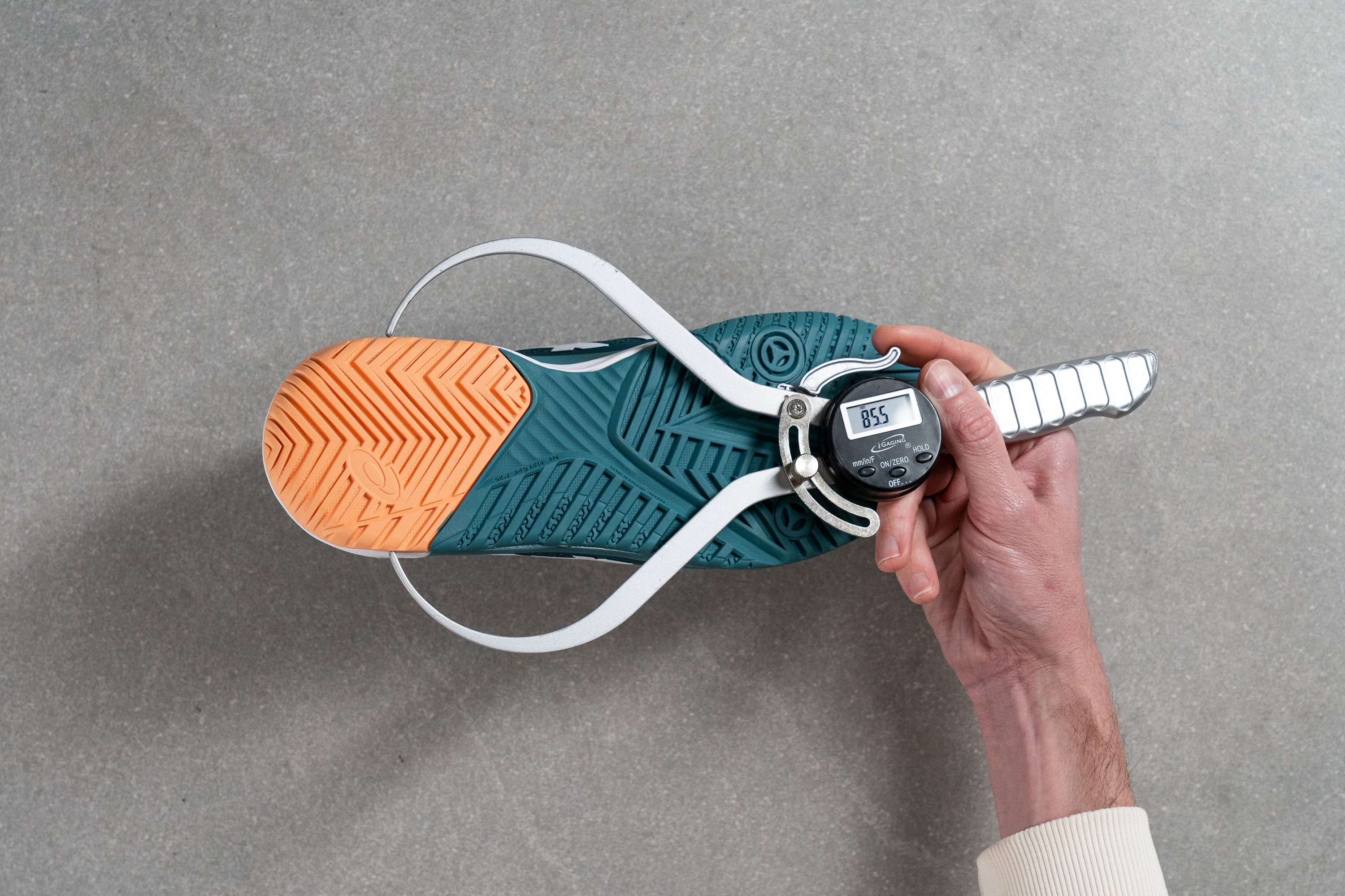 ASICS Gel Resolution 8 Midsole width in the heel